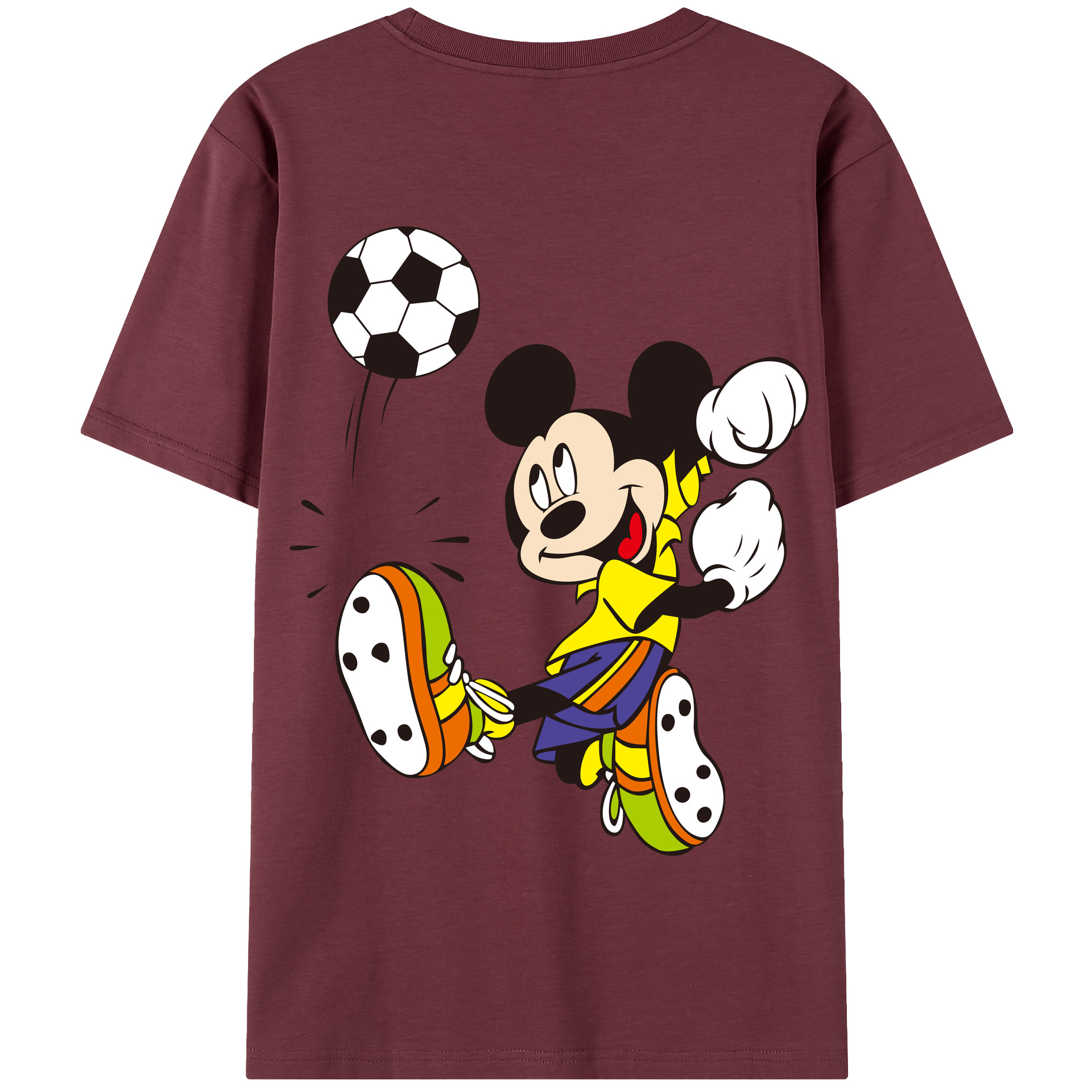（画像用） ミッキーマウス Mickey Mouse 綿100％半袖Tシャツ（背面プリント）